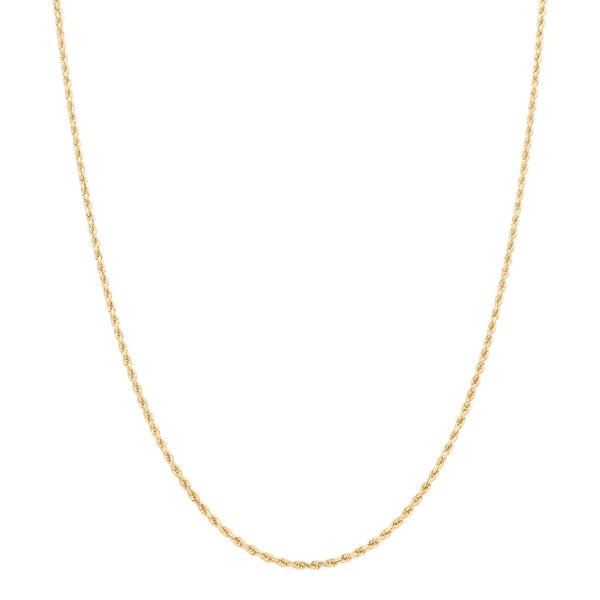 Collar eslabón torzal en oro amarillo 14 kilates.