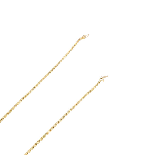 Collar eslabón torzal en oro amarillo 14 kilates.