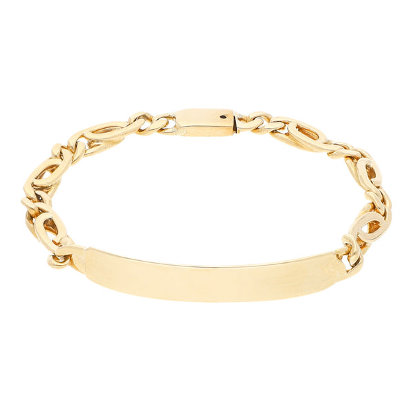 Esclava eslabón combinado en oro amarillo 14 kilates.