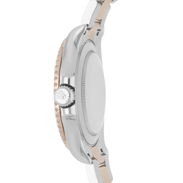 Reloj Rolex para caballero/unisex modelo Oyster Perpetual Date Yacht-Master vistas en oro rosa 18 kilates.