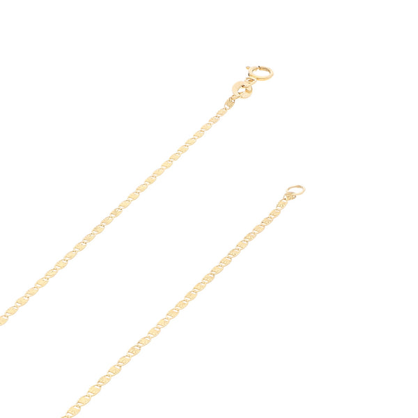 Collar eslabón nudo marino en oro amarillo 14 kilates.