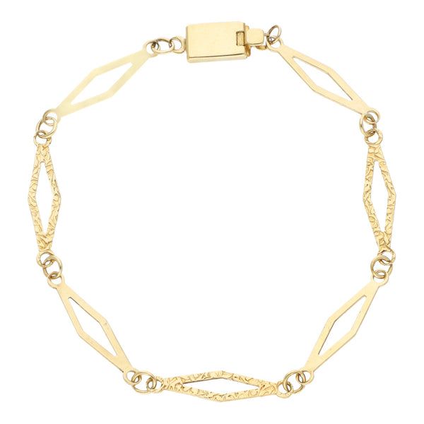 Pulsera eslabón articulado en oro amarillo 18 kilates.