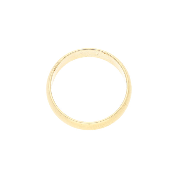 Argolla lisa en oro amarillo 14 kilates.