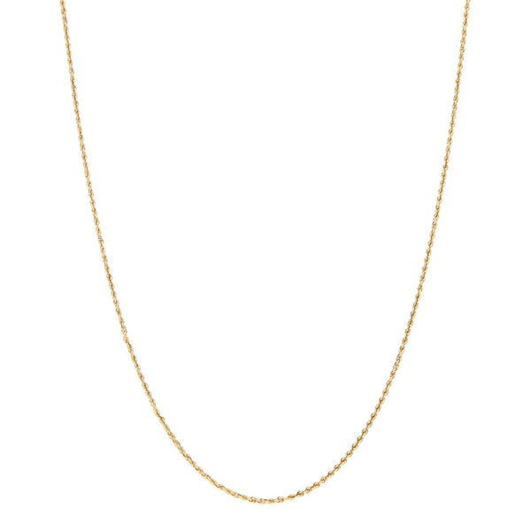 Collar eslabón torzal en oro amarillo 14 kilates.