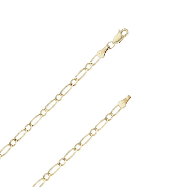 Collar eslabón uno por uno en oro amarillo 14 kilates.