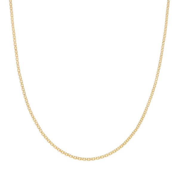 Collar eslabón tejido en oro amarillo 14 kilates.