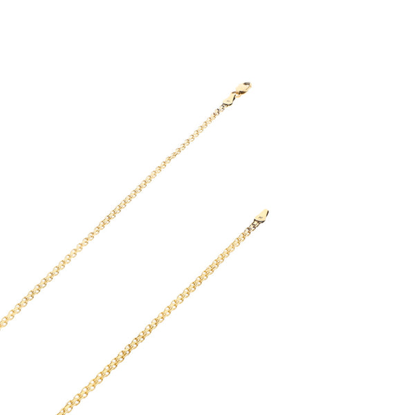 Collar eslabón tejido en oro amarillo 14 kilates.