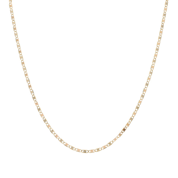 Collar eslabón nudo marino en oro amarillo 14 kilates.