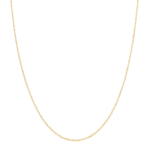 Collar eslabón torzal en oro amarillo 14 kilates.