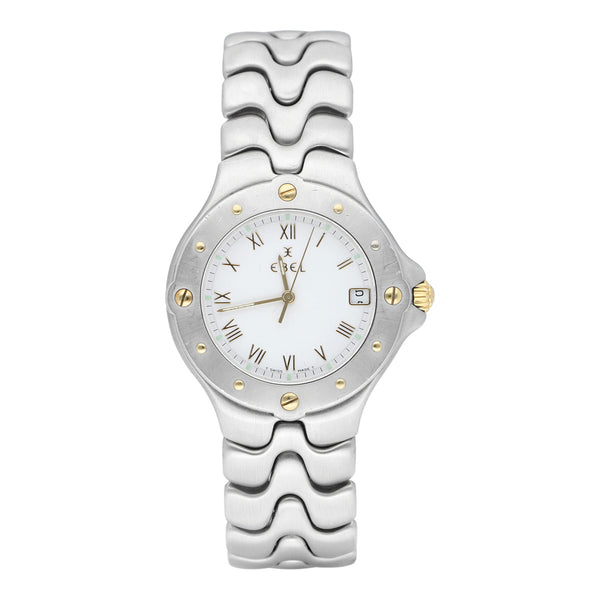 Reloj Ebel para caballero modelo Sportwave vistas en oro amarillo 18 kilates.