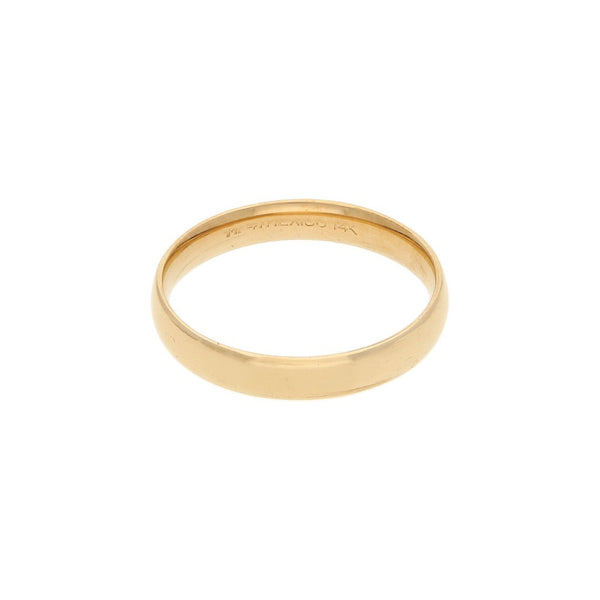 Argolla lisa en oro amarillo 14 kilates.