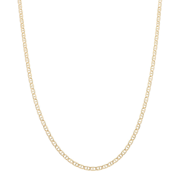 Collar eslabón nudo marino en oro amarillo 14 kilates.