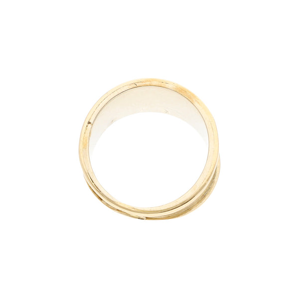 Anillo satinado motivo delfín en oro amarillo 14 kilates.