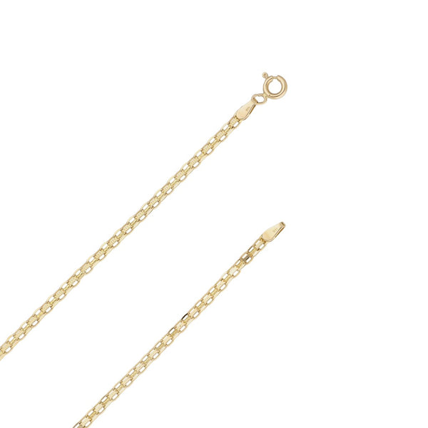 Collar eslabón tejido en oro amarillo 14 kilates.