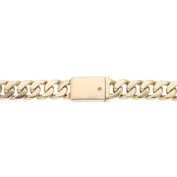 Pulsera eslabón combinado en oro amarillo 14 kilates.