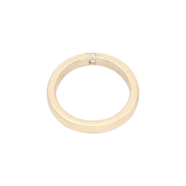 Anillo de compromiso con sintético en oro amarillo 18 kilates.