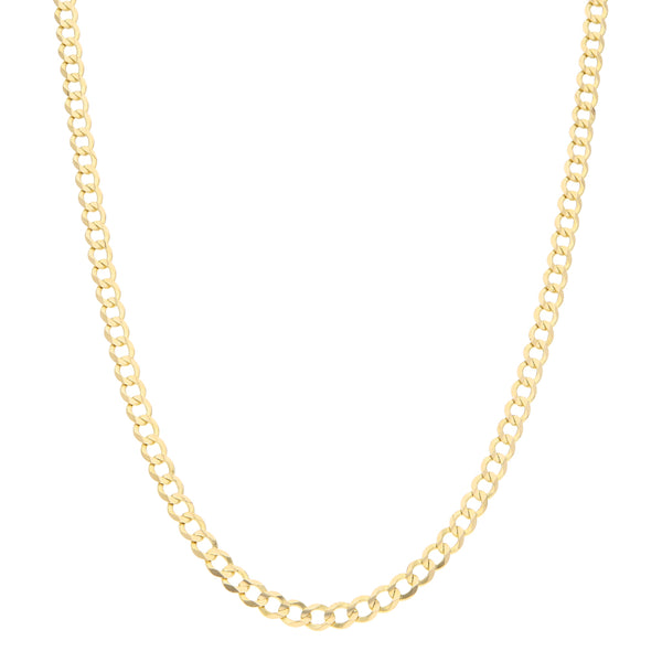 Collar eslabón barbado en oro amarillo 14 kilates.