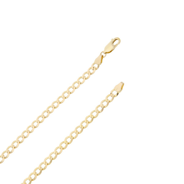 Collar eslabón barbado en oro amarillo 14 kilates.
