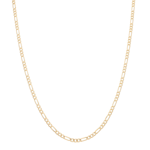Collar de tres eslabones por uno en oro amarillo 14 kilates.