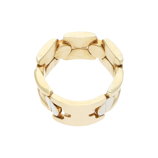 Argolla articulada en oro amarillo 14 kilates.
