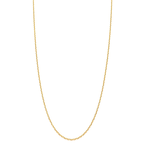 Collar eslabón cruzado en oro amarillo 14 kilates.