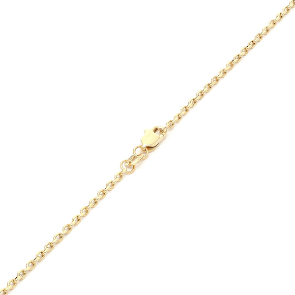 Collar eslabón cruzado en oro amarillo 14 kilates.