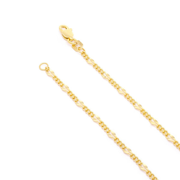 Pulsera eslabón combinado en oro amarillo 14 kilates.