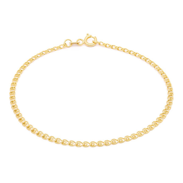 Pulsera eslabón articulado en oro amarillo 14 kilates.