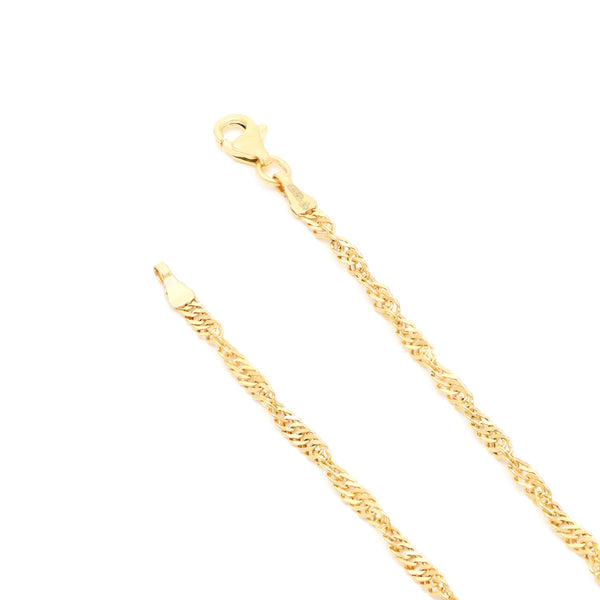Pulsera eslabón torzal en oro amarillo 14 kilates.
