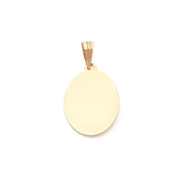 Medalla facetada motivo Cristo en oro amarillo 14 kilates.
