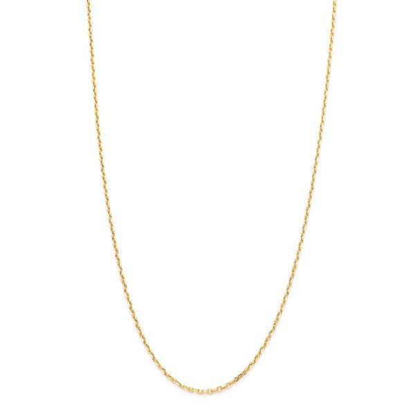 Collar eslabón cruzado en oro amarillo 14 kilates.