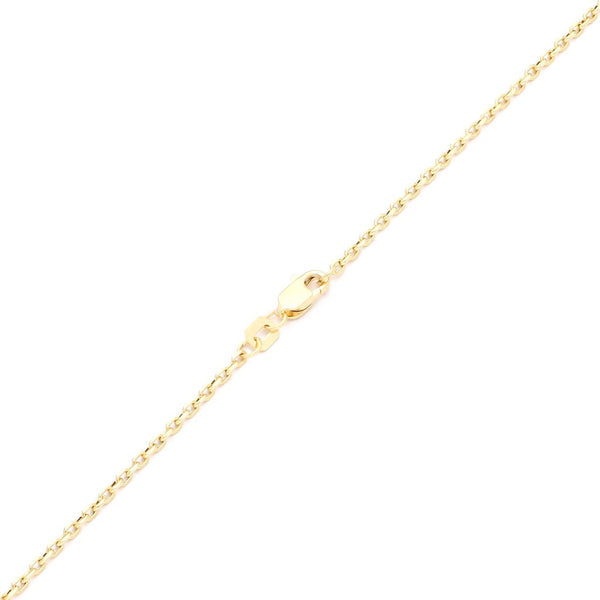 Collar eslabón cruzado en oro amarillo 14 kilates.