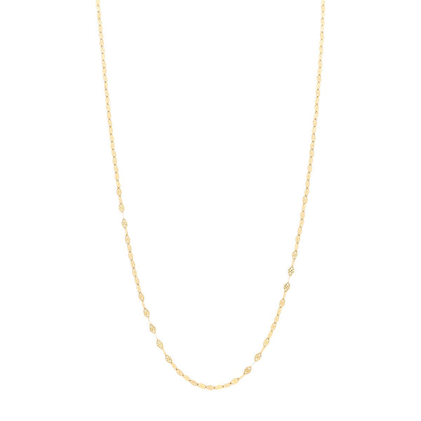 Collar eslabón nudo marino en oro amarillo 14 kilates.