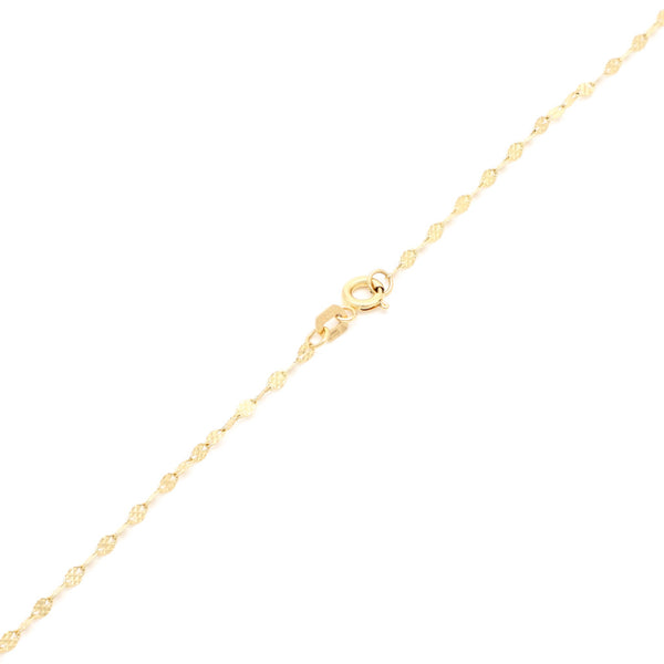 Collar eslabón nudo marino en oro amarillo 14 kilates.