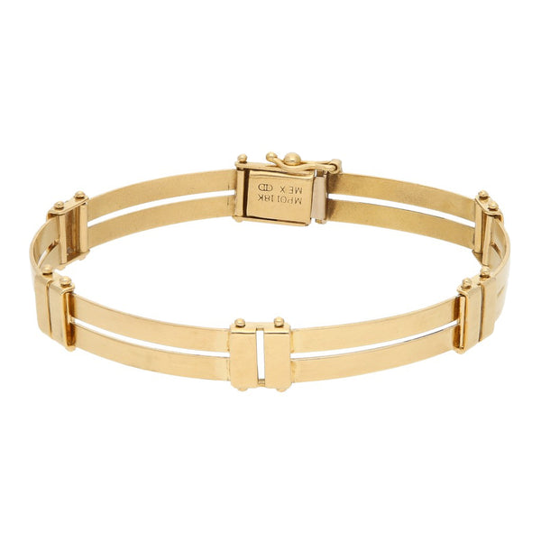 Pulsera eslabón articulado en oro amarillo 18 kilates.