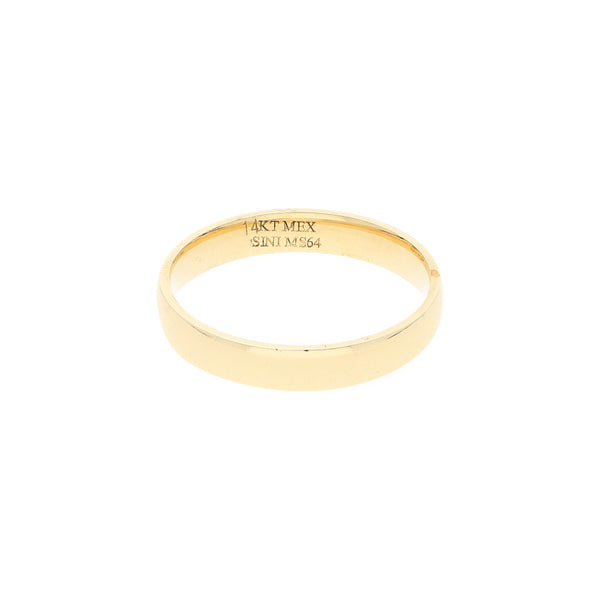 Argolla lisa en oro amarillo 14 kilates.