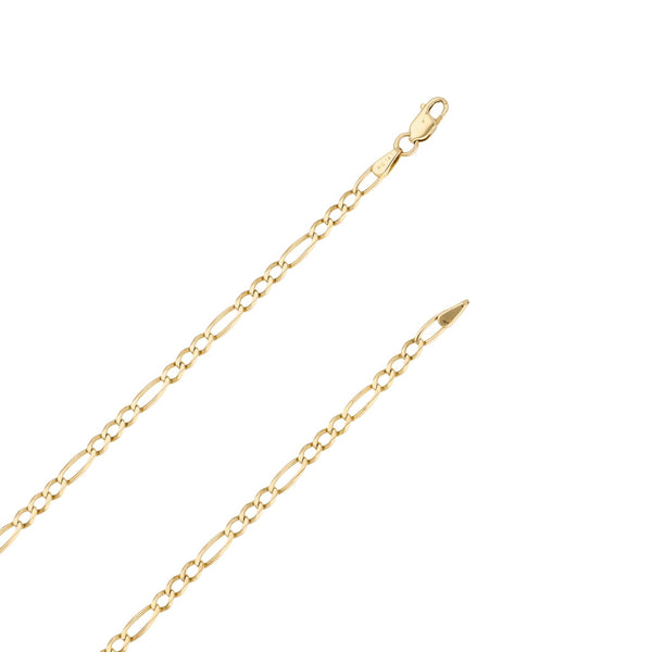 Collar de tres eslabones por uno en oro amarillo 14 kilates.