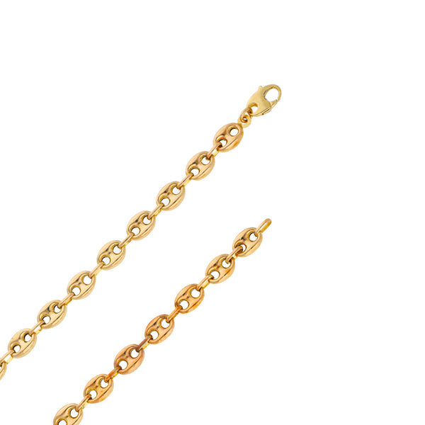 Collar eslabón nudo marino en oro amarillo 14 kilates.