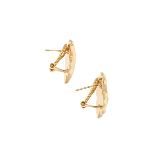 Aretes diseño especial en oro amarillo 14 kilates.