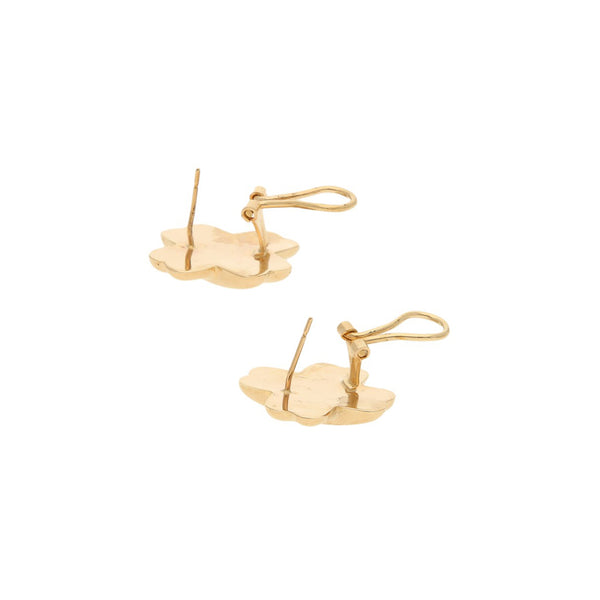 Aretes diseño especial en oro amarillo 14 kilates.