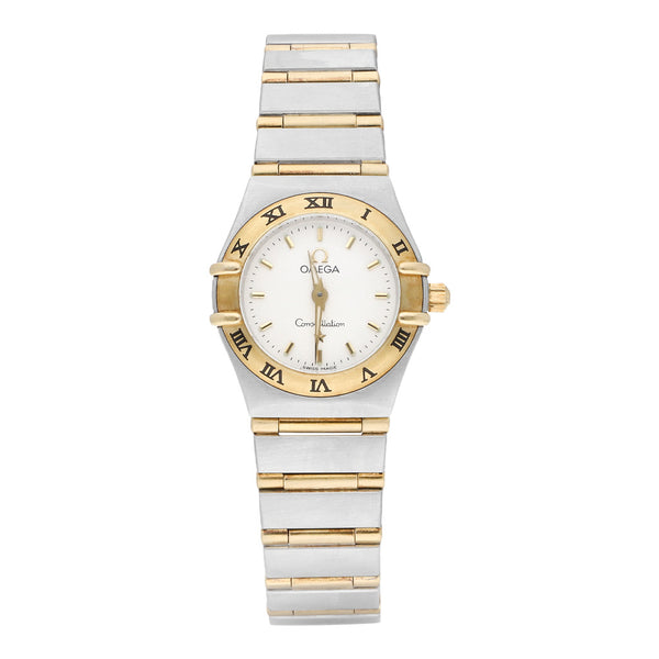 Reloj Omega para dama modelo Constellation vistas oro amarillo 18 kilates.