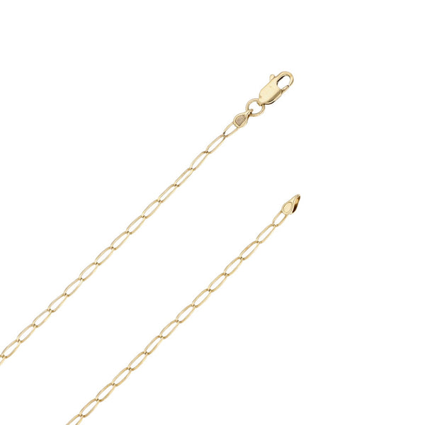 Collar eslabón encontrado en oro amarillo 14 kilates.