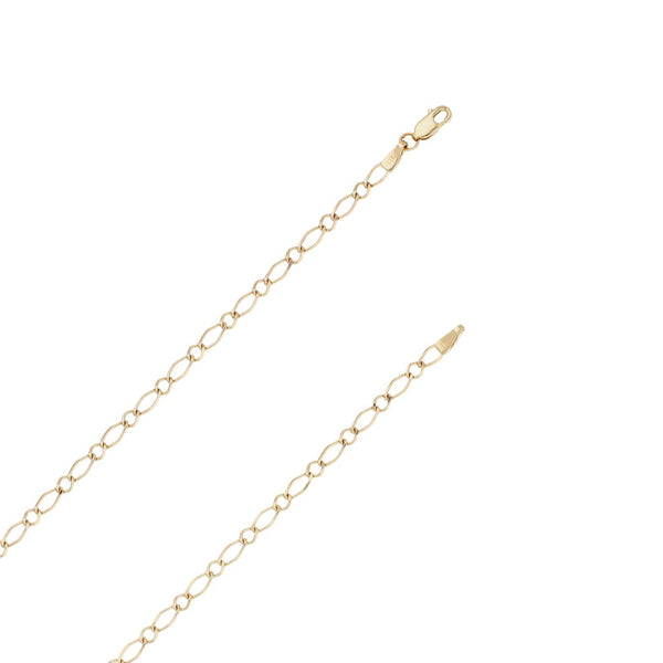 Gargantilla eslabón combinado en oro amarillo 14 kilates.