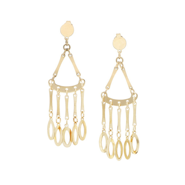 Broqueles diseño especial en oro amarillo 14 kilates.