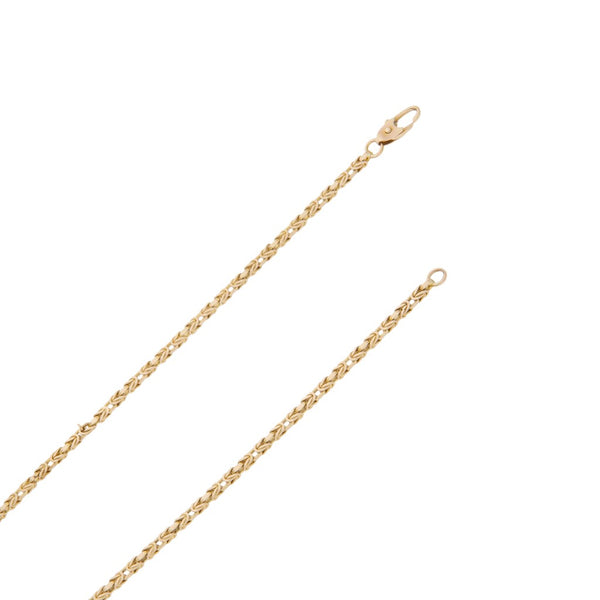 Collar eslabón tejido en oro amarillo 14 kilates.