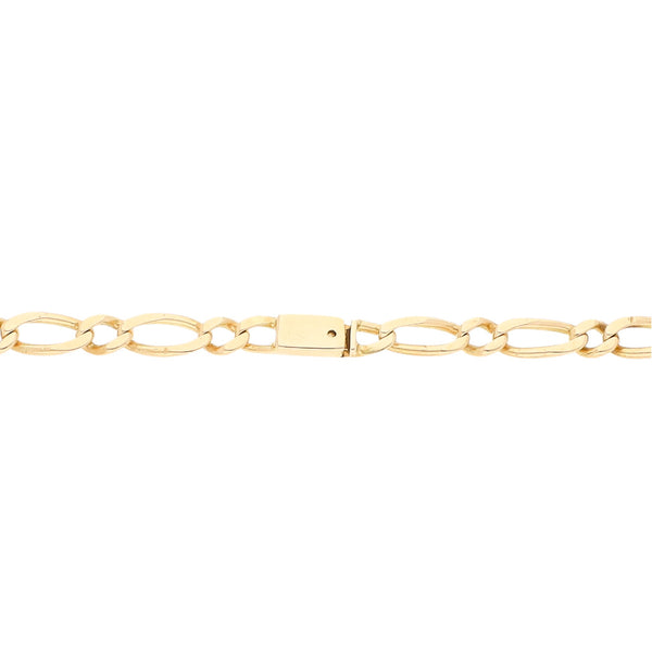 Pulsera eslabón combinado en oro amarillo 14 kilates.