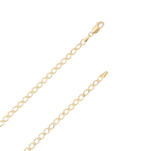 Collar doble encontrado en oro amarillo 14 kilates.
