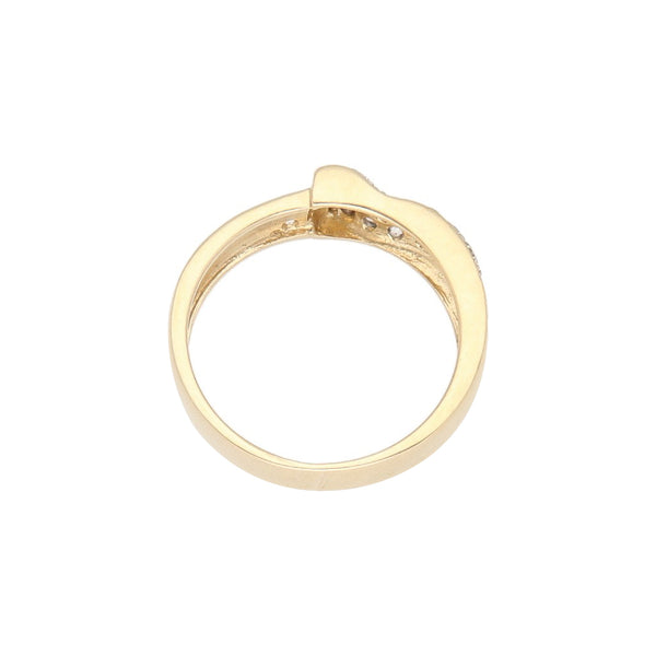 Anillo diseño especial con sintéticos en oro amarillo 14 kilates.
