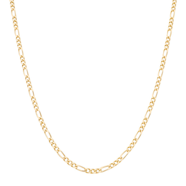 Collar de tres eslabones por uno en oro amarillo 14 kilates.