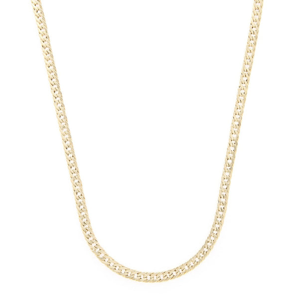 Collar eslabón barbado en oro amarillo 14 kilates.